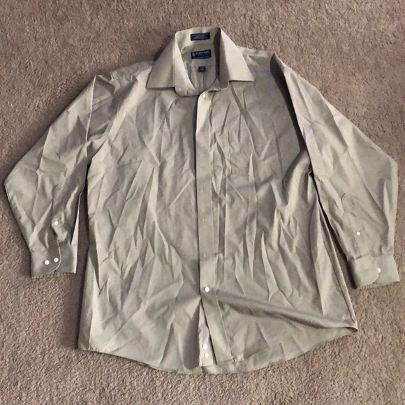 Stafford dress shirt light tan - Picture 1 of 3